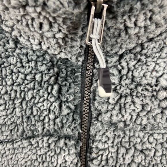 Ladies Green Tea Sherpa Fleece 1/4 Zip Pullover Size Medium Grey/Black - Picture 10 of 10